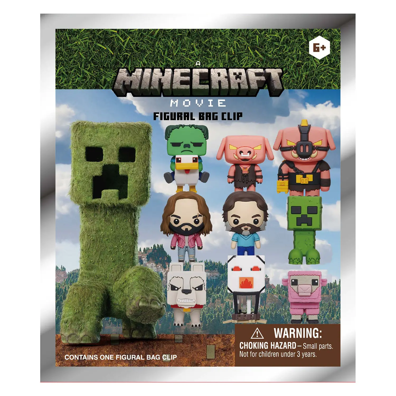 minecraft movie 3d foam bag clip, series 1 minecraft movie 3d foam bag clip, series 1