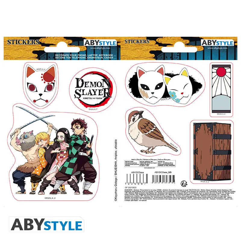 demon slayer stickers 16x11cm/ 2 sheets slayers demon slayer stickers 16x11cm/ 2 sheets slayers