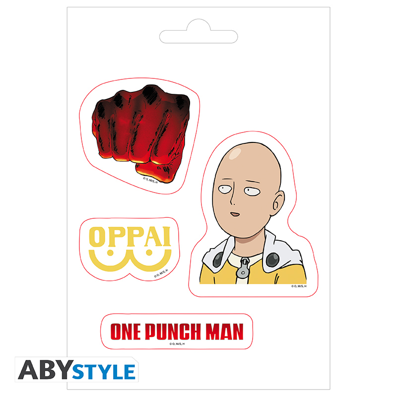 one punch man stickers 16x11cm/ 2 sheets saitama and icons one punch man stickers 16x11cm/ 2 sheets saitama and icons