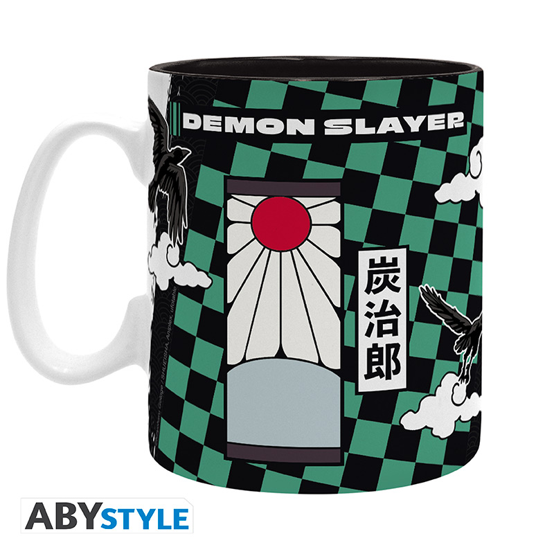 demon slayer mug 460 ml tanjiro black & green s2 subli box demon slayer mug 460 ml tanjiro black & green s2 subli box