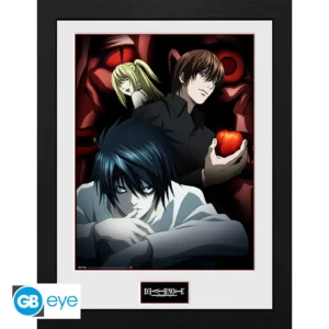 death note framed print "light, l and misa"