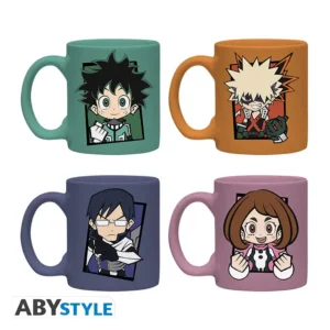 my hero academia set 4 espresso mugs chibi *