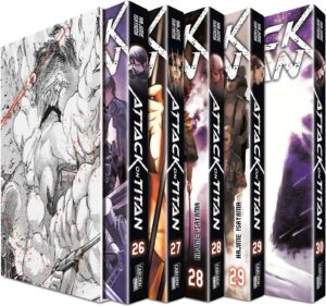 attack on titan, bände 26 30 im sammelschuber mit extra