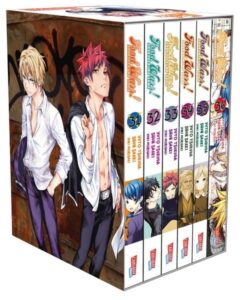 food wars shokugeki no soma, bände 31 36 im sammelschuber mit extra