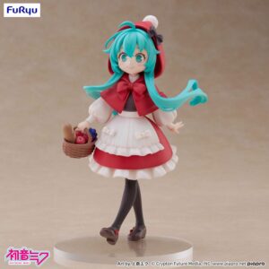 hatsune miku desktop fairy pvc statue hatsune miku little red riding hood ver. 16 cm